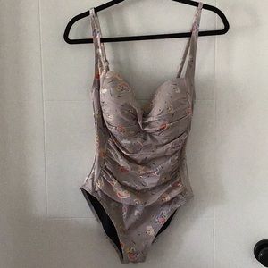 EUC floral one piece swimsuit
